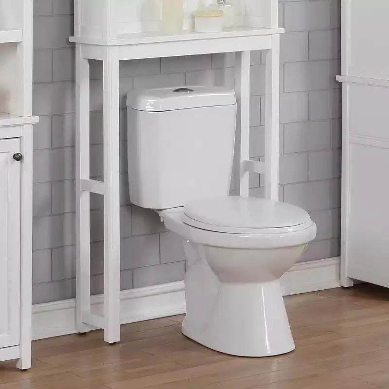 Étagère de toilettes blanche