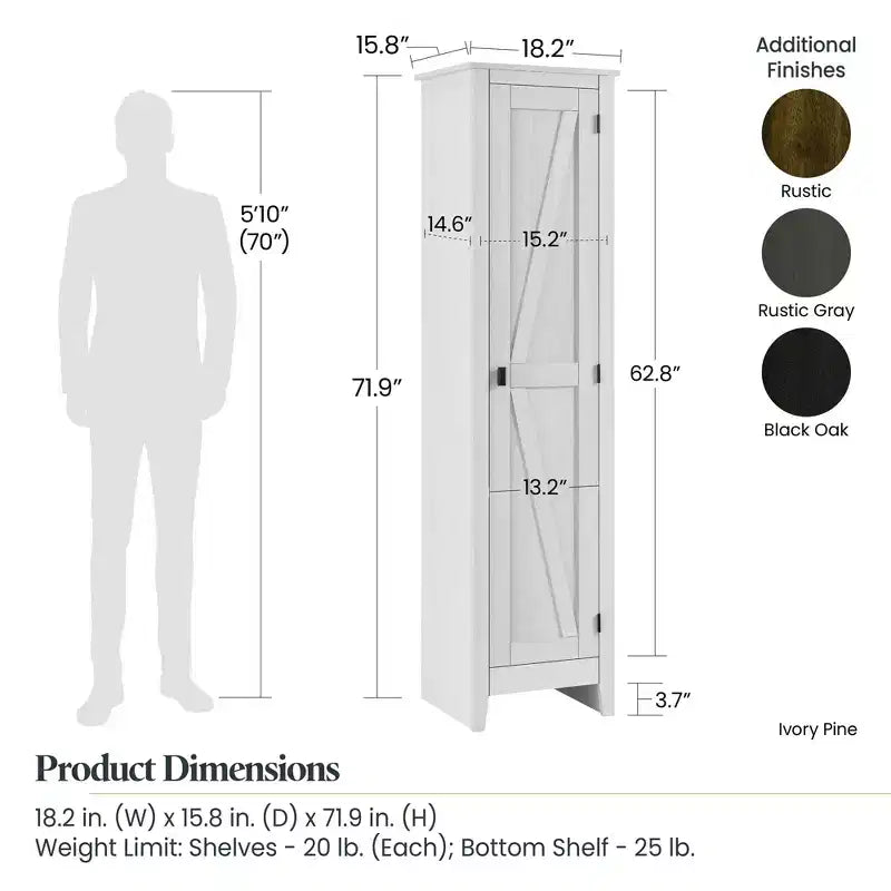 Armoire de rangement de 45 cm de large