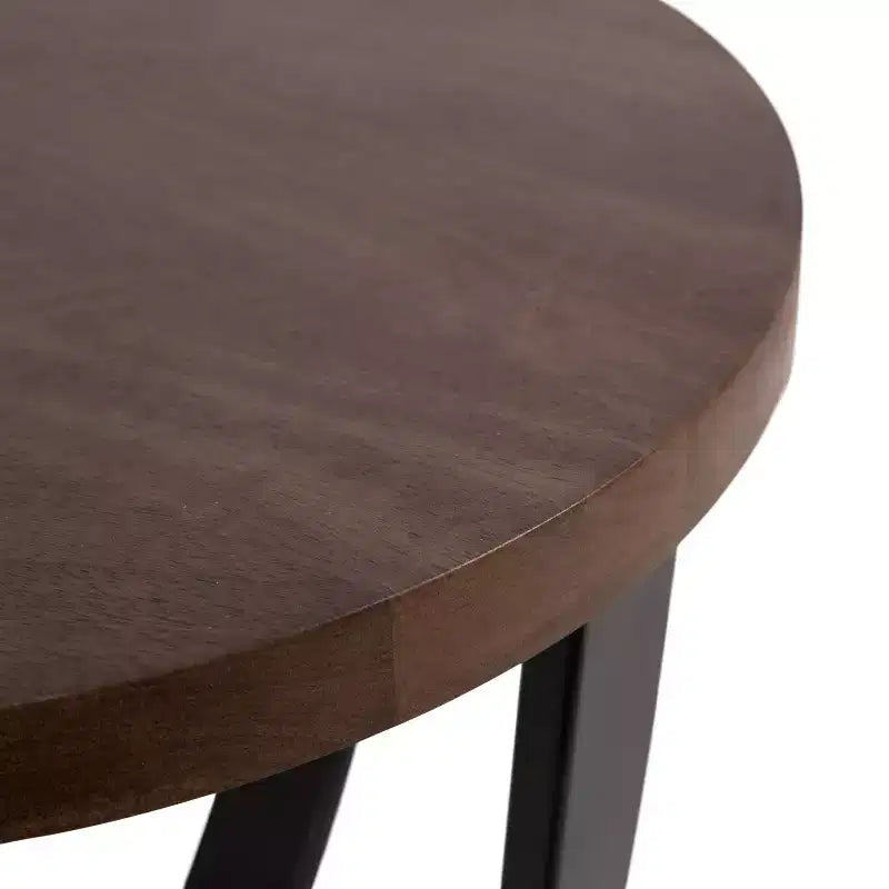 Table d'appoint ronde avec cadre en bois