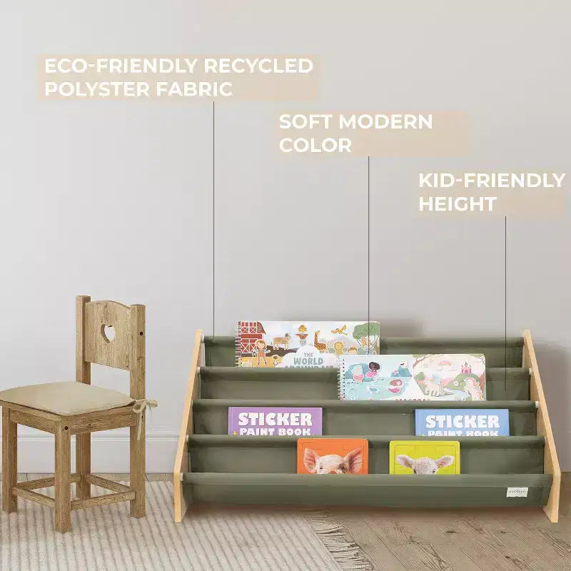 Étagère à Livres pour Enfants Organisateur Décoratif pour Chambres de Bébés Filles et Garçons, Salles de Jeux