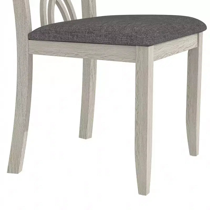 Chaises de salle à manger rustiques en bois, chaises de cuisine en bois d'hévéa avec assise rembourrée