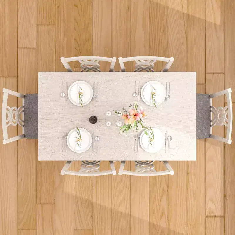 Chaises de salle à manger rustiques en bois, chaises de cuisine en bois d'hévéa avec assise rembourrée