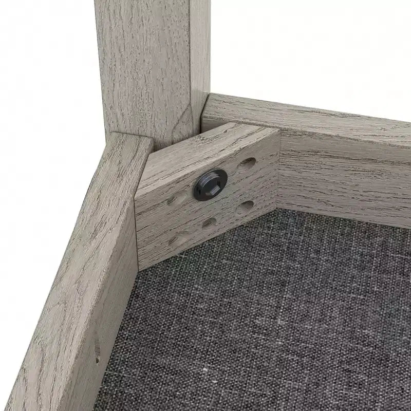 Chaises de salle à manger rustiques en bois, chaises de cuisine en bois d'hévéa avec assise rembourrée