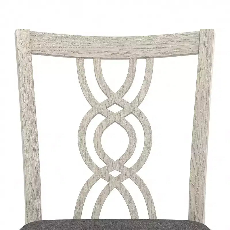 Chaises de salle à manger rustiques en bois, chaises de cuisine en bois d'hévéa avec assise rembourrée