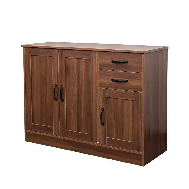 CLIHOME 3 Doors Modern Wood Buffet Sideboard, Entryway Serving Storage Cabinet, Dining Room Console