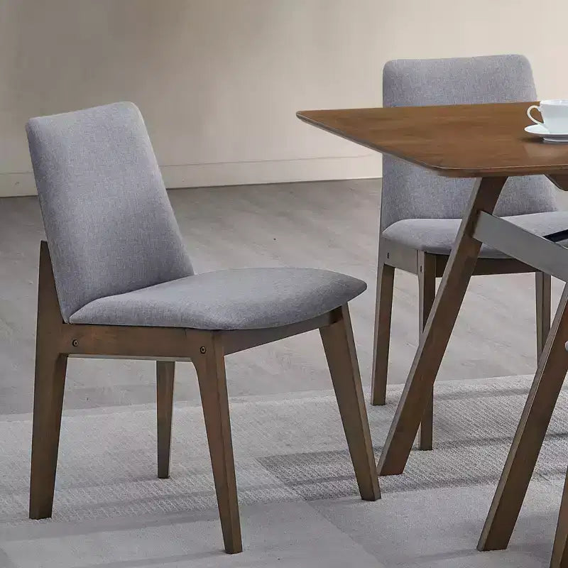 GDFStudio Lucia Modern Wood and Fabric Upholstered Dining Chair(Set of 2)