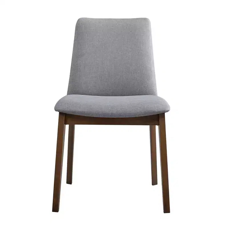 Chaise de salle à manger moderne capitonnée en bois et tissu