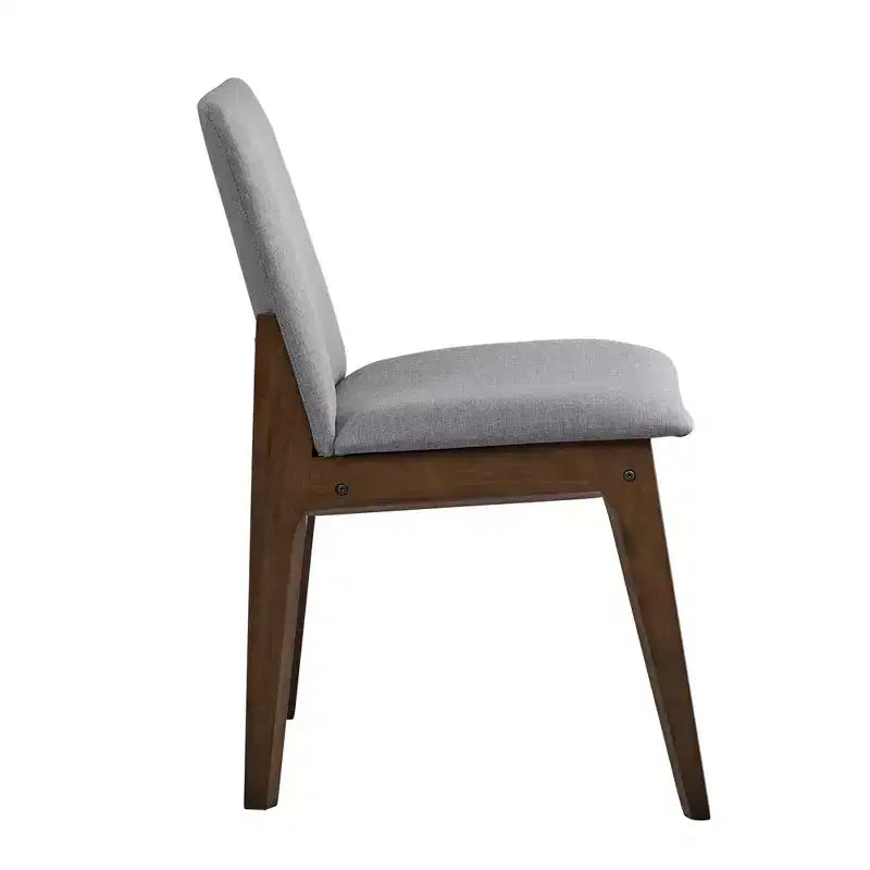 Chaise de salle à manger moderne capitonnée en bois et tissu