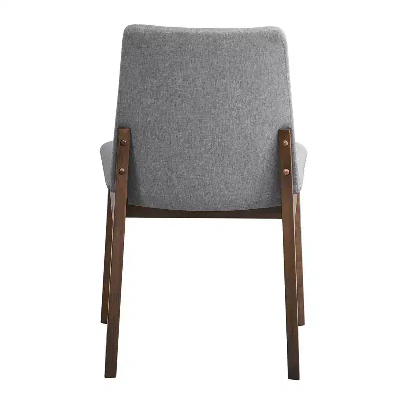 Chaise de salle à manger moderne capitonnée en bois et tissu