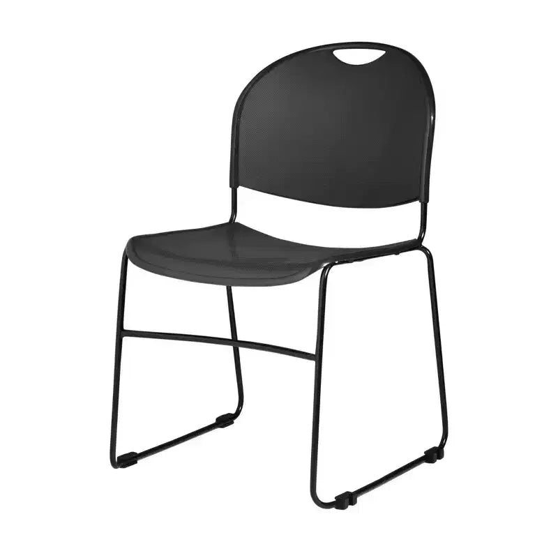 2pk Multi Purpose Ultra Compact Stack Chair Black - Hampden Furnishings: Sled Base, Polypropylene, No Assembly Required