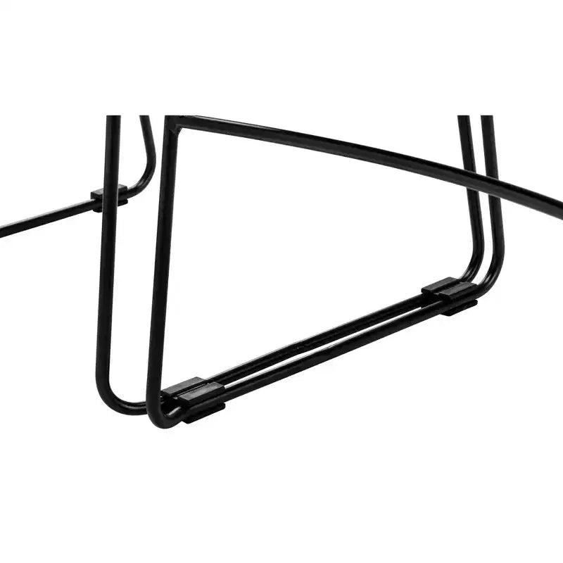 Chaise empilable ultra-compacte multi-usage noire - Piètement luge