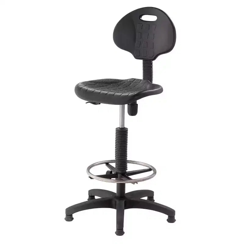 Chaise de travail en polyuréthane réglable en hauteur, pivotante, soutien lombaire