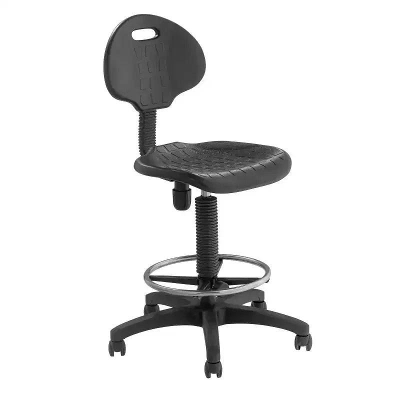 Chaise de travail en polyuréthane réglable en hauteur, pivotante, soutien lombaire
