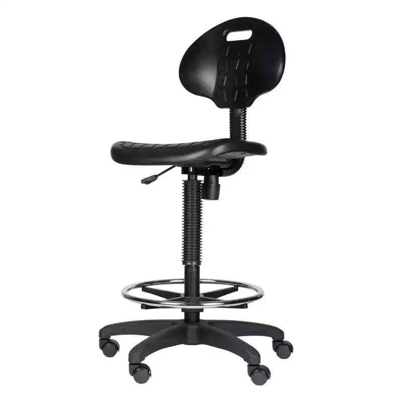 Chaise de travail en polyuréthane réglable en hauteur, pivotante, soutien lombaire