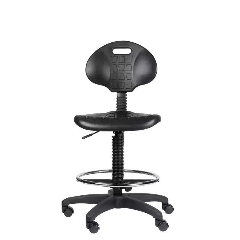 Chaise de travail en polyuréthane réglable en hauteur, pivotante, soutien lombaire