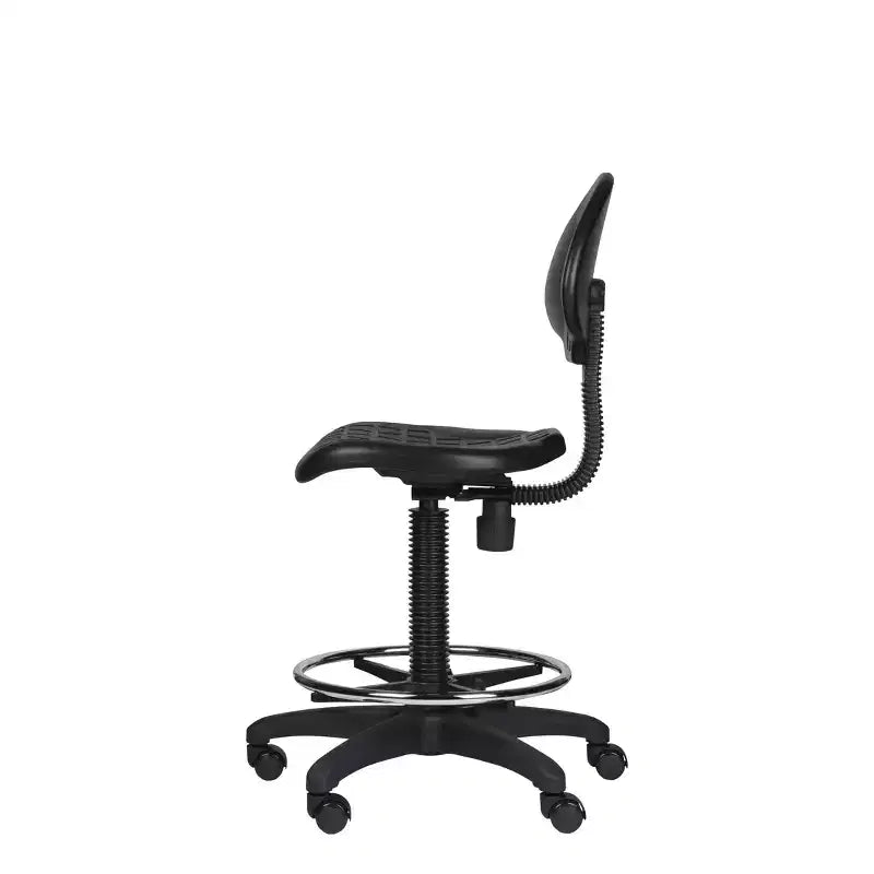 Chaise de travail en polyuréthane réglable en hauteur, pivotante, soutien lombaire