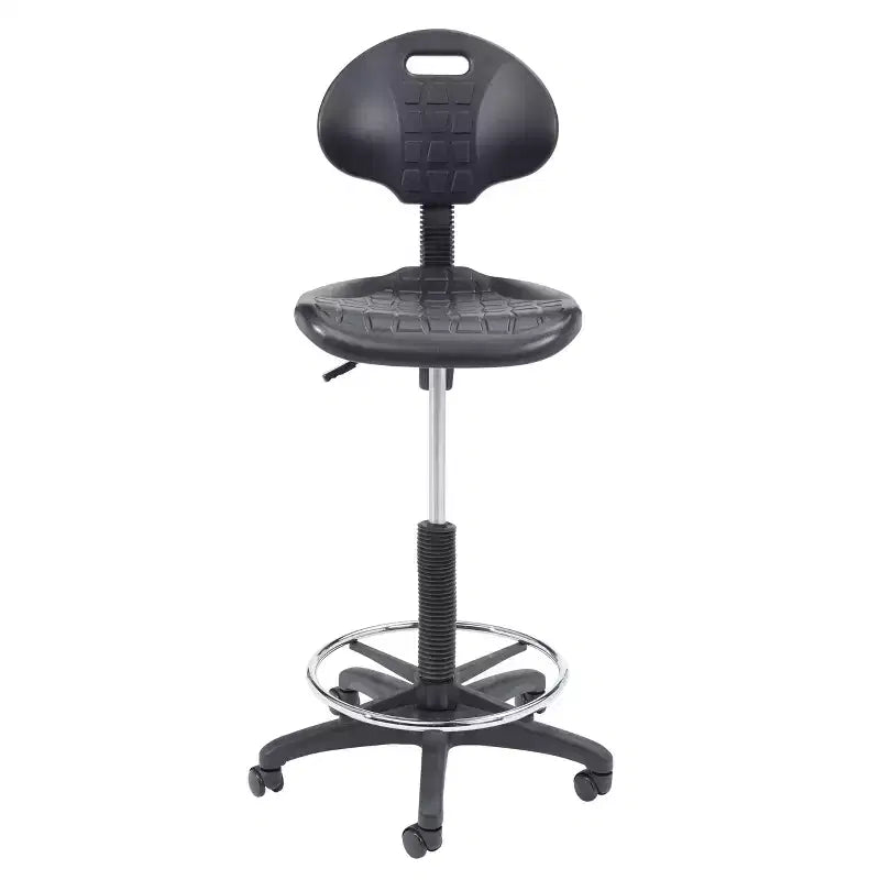 Chaise de travail en polyuréthane réglable en hauteur, pivotante, soutien lombaire