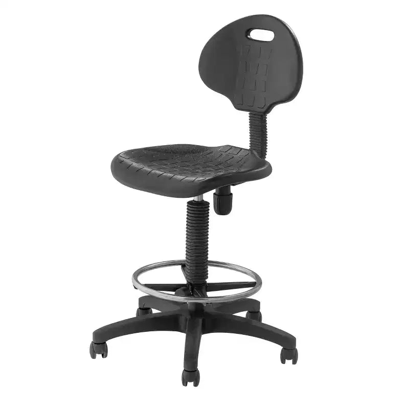 Chaise de travail en polyuréthane réglable en hauteur, pivotante, soutien lombaire