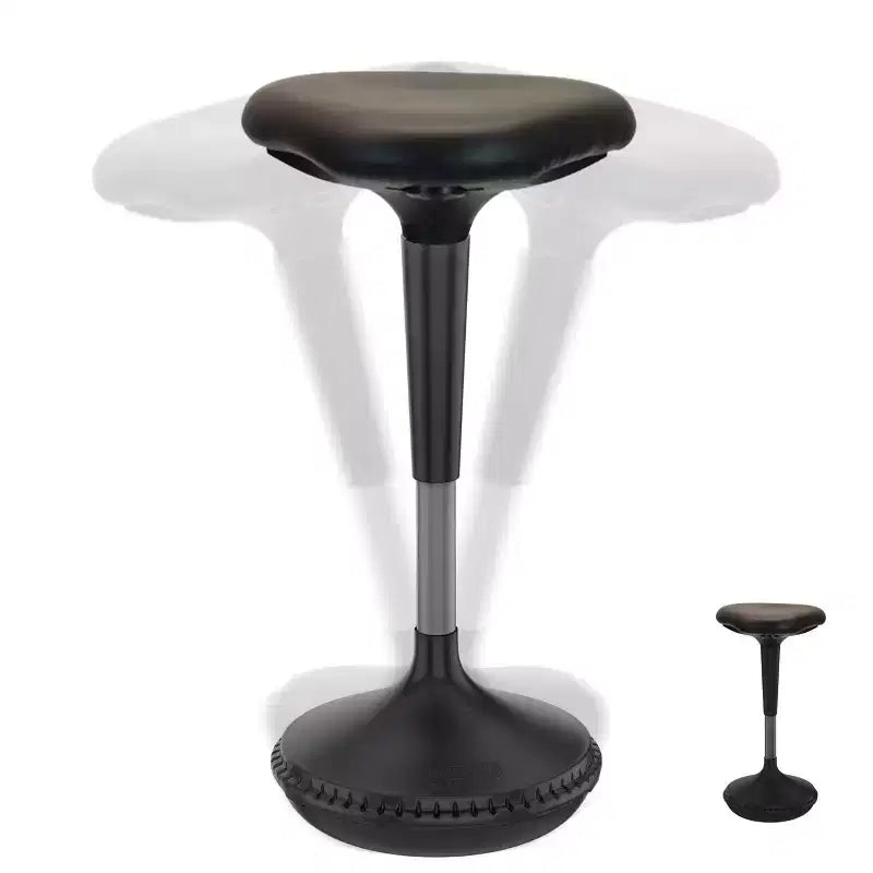 Wobble Standing Desk Office Chair Black Vinyl - Uncaged Ergonomics