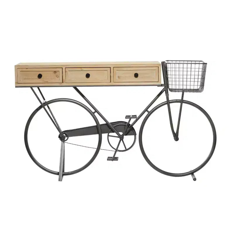 Olivia & May Farmhouse Metal Console Table Red: Iron Frame, MDF Top, No Assembly Required
