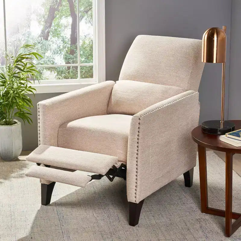 Fauteuil inclinable contemporain à dossier poussoir