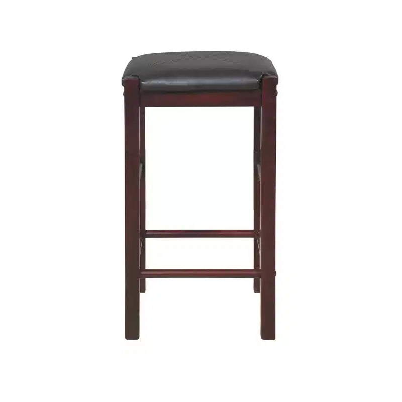 Tabourets de bar à hauteur de comptoir sans dossier en similicuir