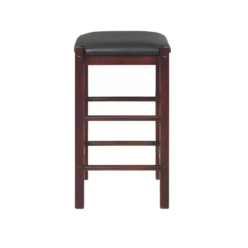 Tabourets de bar à hauteur de comptoir sans dossier en similicuir