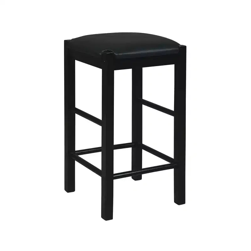Tabourets de bar à hauteur de comptoir sans dossier en similicuir