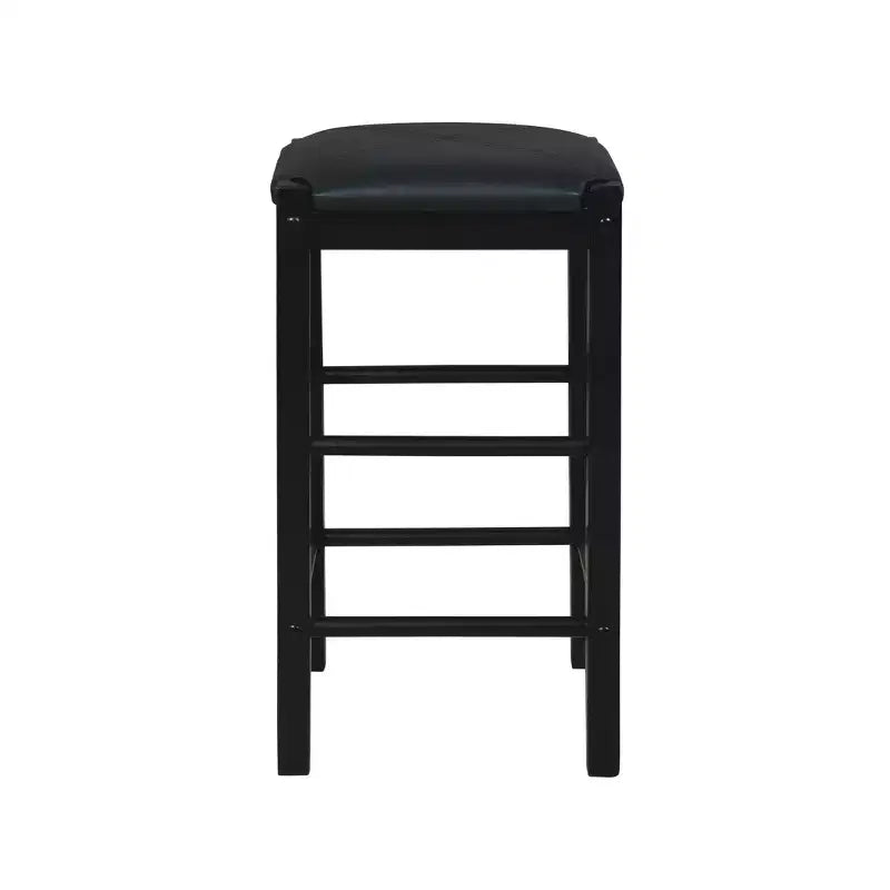 Tabourets de bar à hauteur de comptoir sans dossier en similicuir