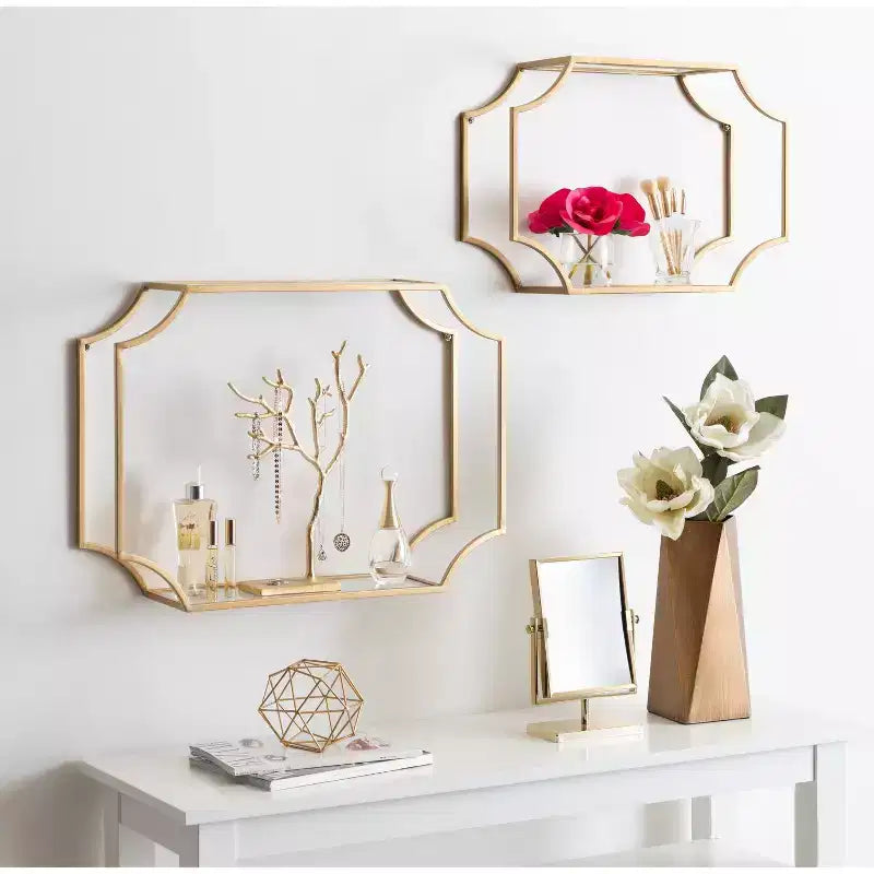 Étagère murale en métal, style glamour moderne