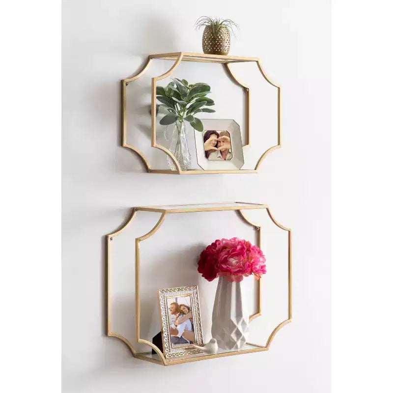 Étagère murale en métal, style glamour moderne