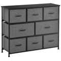 HOMCOM 8-Drawer Dresser, 3-Tier Fabric Chest of Drawers, Storage Tower Organizer Unit with Steel Frame for Bedroom, Hallway