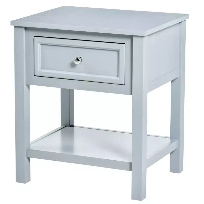 Table d'appoint, bout de canapé avec tiroir de rangement et étagère inférieure