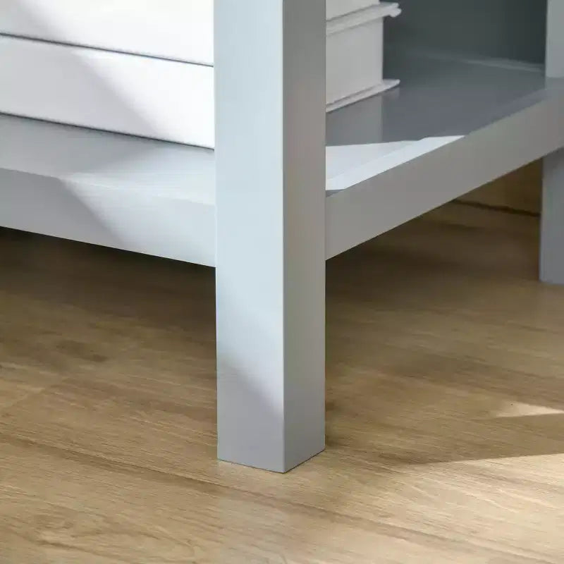 Table d'appoint, bout de canapé avec tiroir de rangement et étagère inférieure