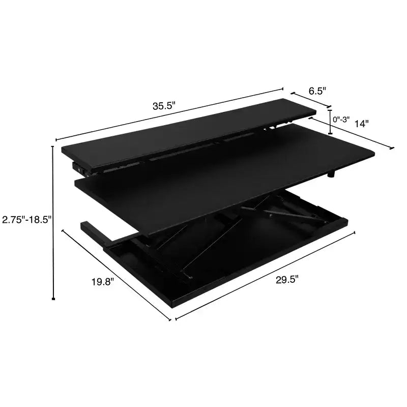 Rehausseur de moniteur de bureau assis-debout à hauteur réglable AirRise de Stand Up Desk Store