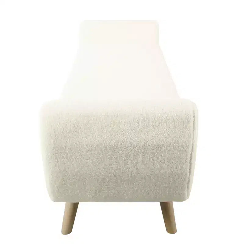 Banc de rangement moderne avec pieds en bois