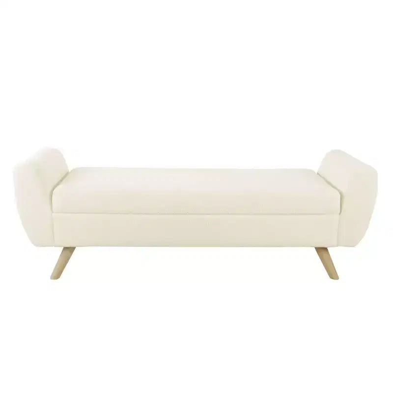 Banc de rangement moderne avec pieds en bois