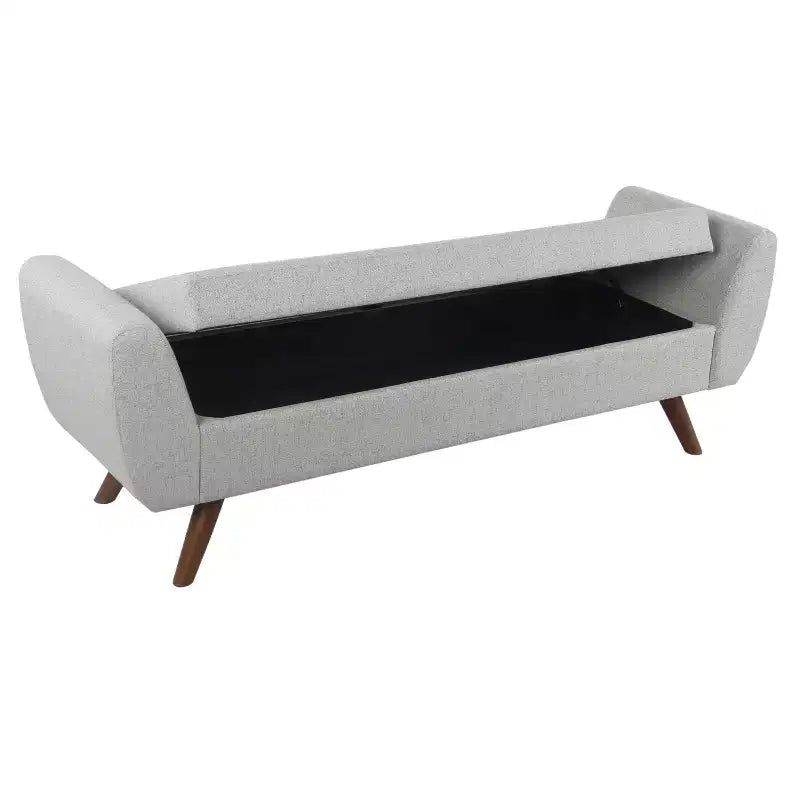 Banc de rangement moderne avec pieds en bois