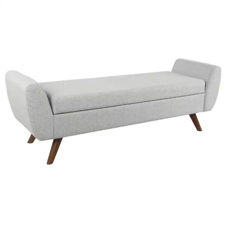 Banc de rangement moderne avec pieds en bois