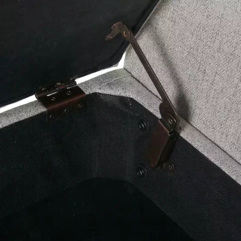 Banc de rangement moderne avec pieds en bois