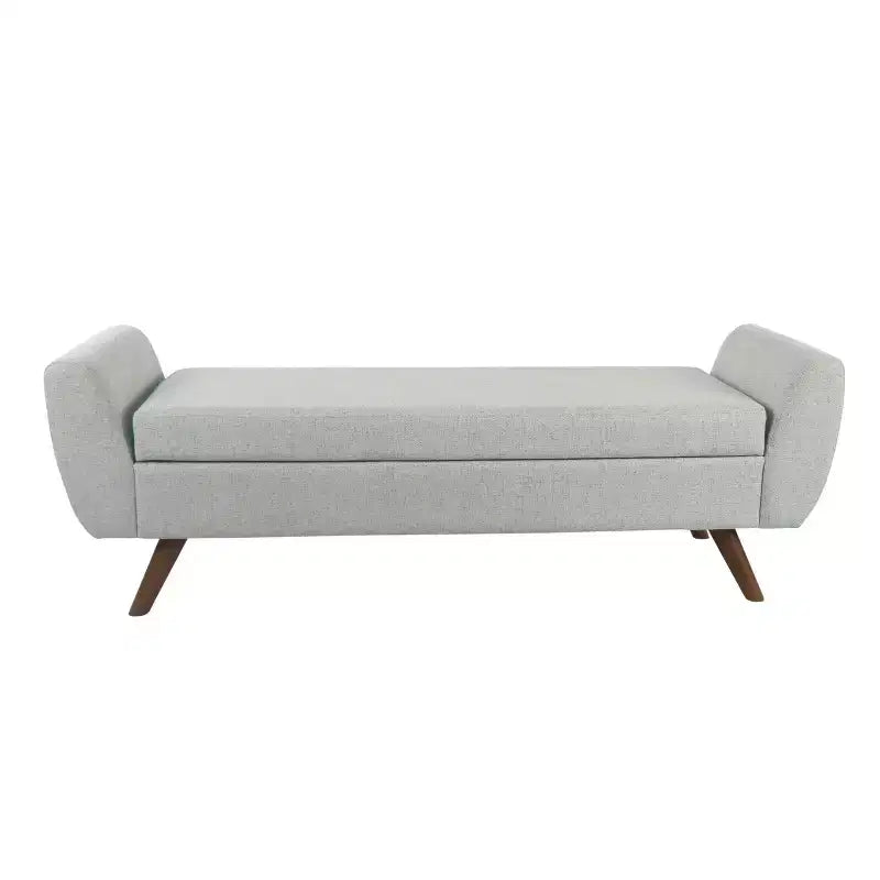 Banc de rangement moderne avec pieds en bois