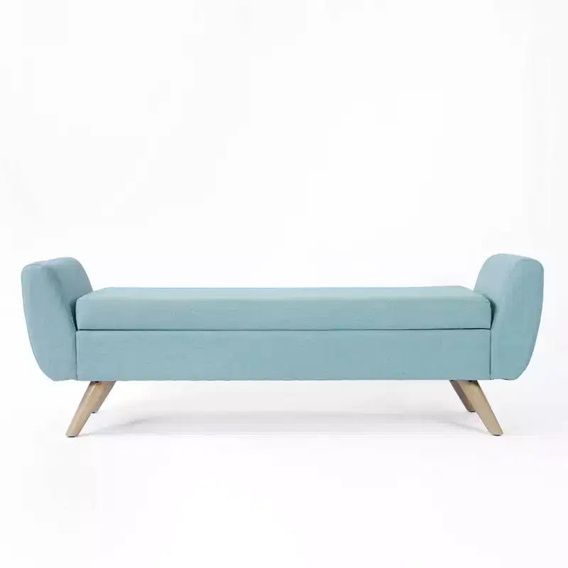 Banc de rangement moderne avec pieds en bois