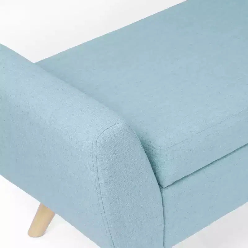Banc de rangement moderne avec pieds en bois