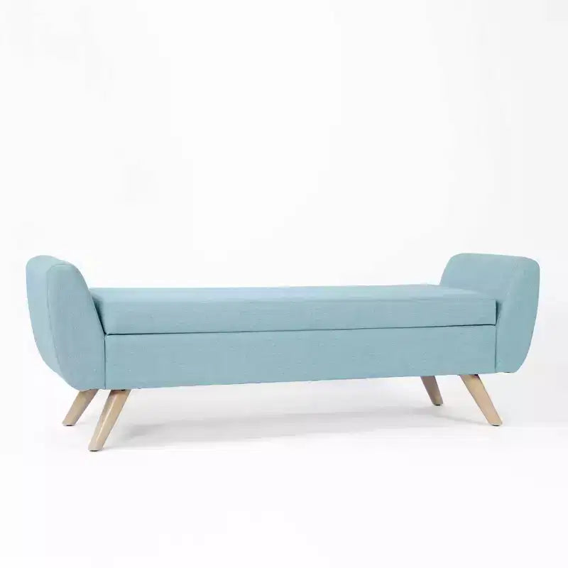 Banc de rangement moderne avec pieds en bois