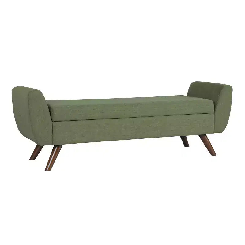 Banc de rangement moderne avec pieds en bois