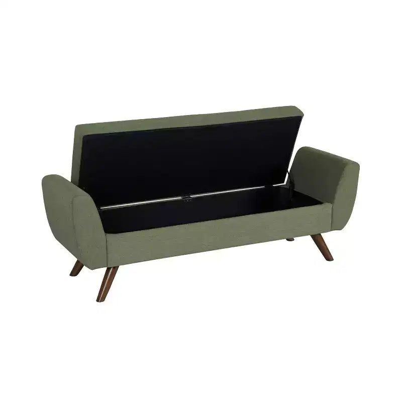 Banc de rangement moderne avec pieds en bois