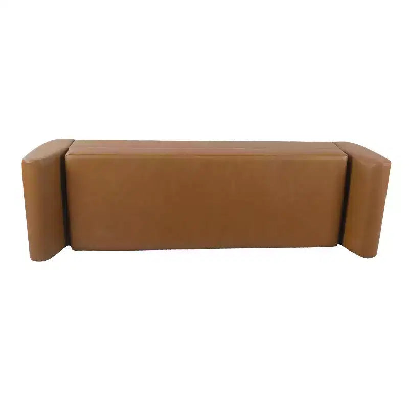 Banc de rangement moderne avec pieds en bois