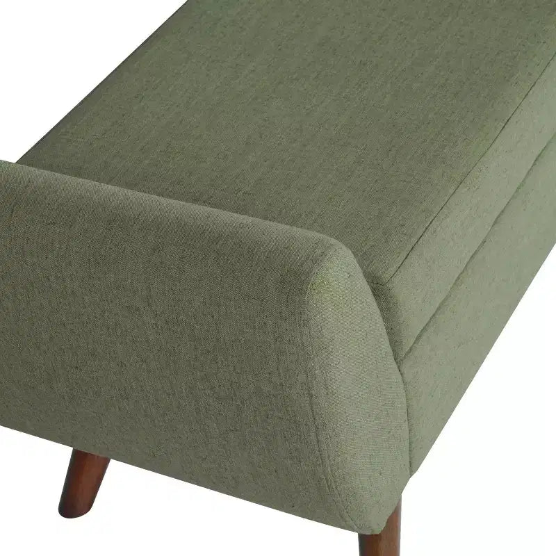Banc de rangement moderne avec pieds en bois