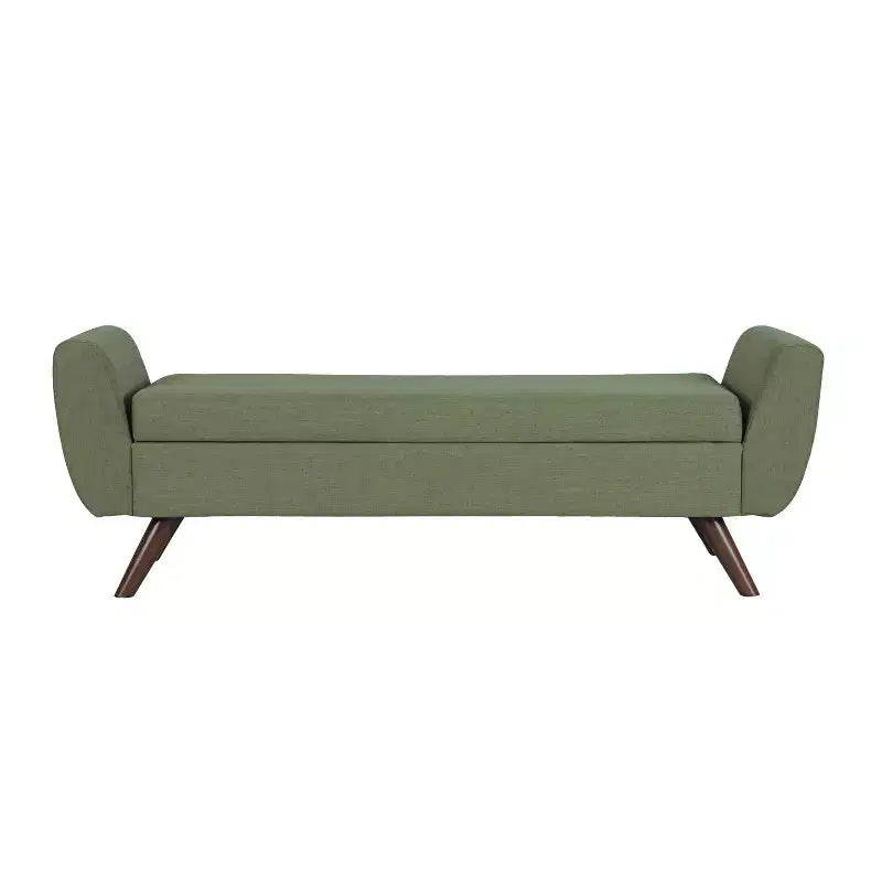Banc de rangement moderne avec pieds en bois