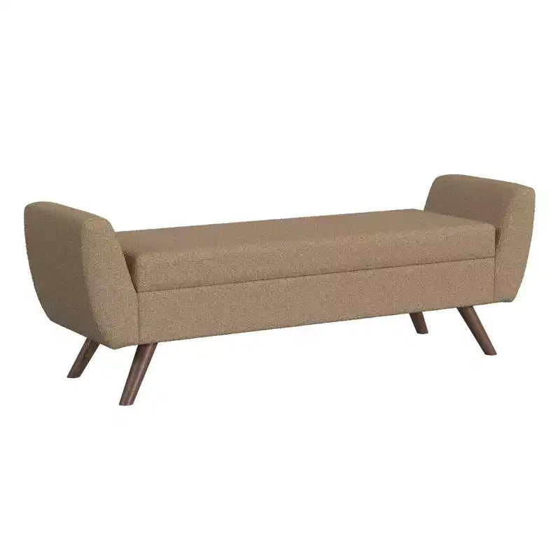 Banc de rangement moderne avec pieds en bois